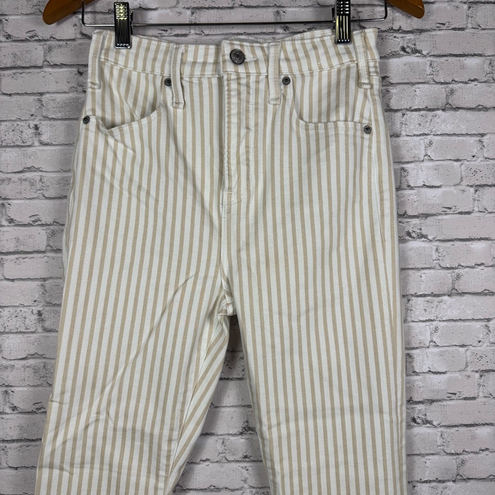 Abercrombie & Fitch High Waisted Striped Jeans - Picture 3 of 9